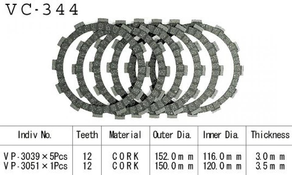 Disque d embrayage Kyoto pour Moto Suzuki 500 DR 1981 à 1983 Neuf