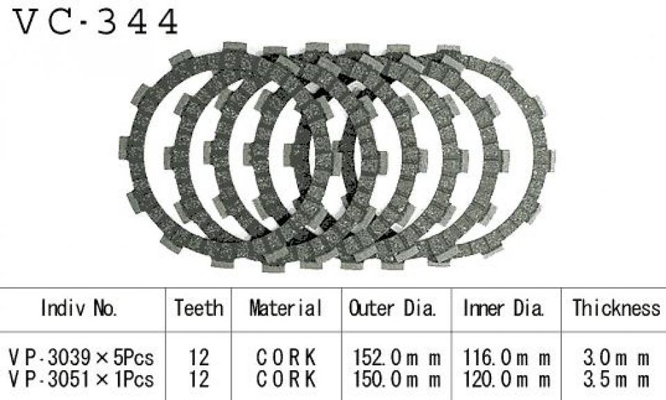 Disque d embrayage Kyoto pour Moto Suzuki 500 DR 1981 à 1983 Neuf