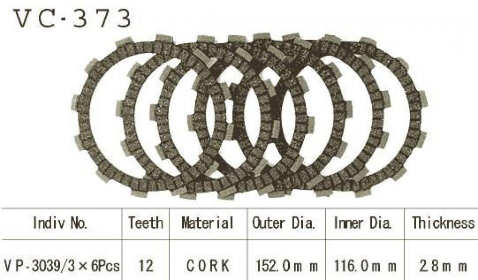 Disque d embrayage Kyoto pour Moto Suzuki 250 RM 1986 à 1987 Neuf