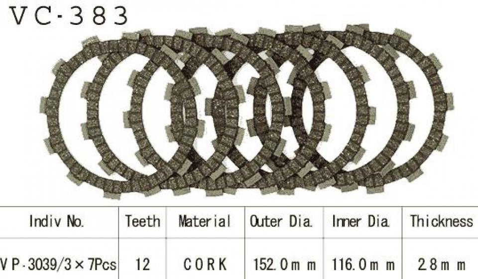 Disque d embrayage Kyoto pour Moto Suzuki 350 DR SE 1994 à 2000 Neuf