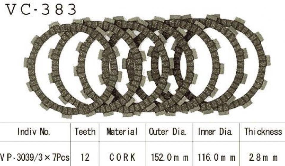 Disque d embrayage Kyoto pour Moto Suzuki 350 DR SE 1994 à 2000 Neuf