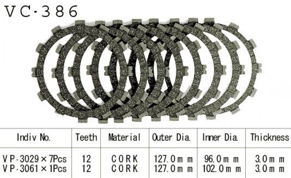 Disque d embrayage Kyoto pour Moto Suzuki 400 GSF Bandit 1990 à 1995 Neuf