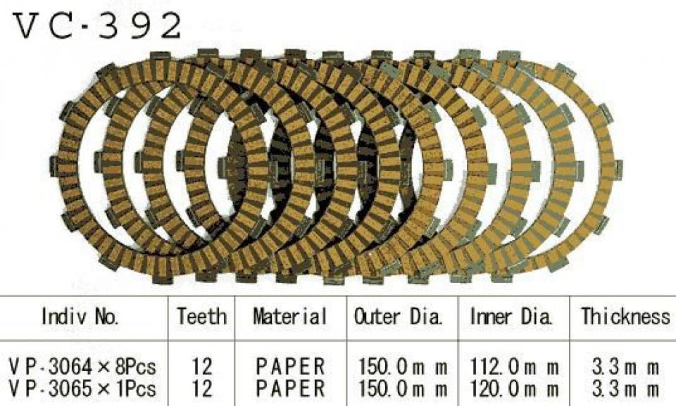 Disque d embrayage Kyoto pour Moto Suzuki 1000 Tl R 1998 à 2000 Neuf