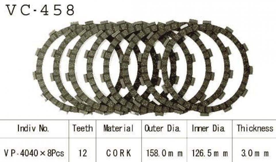 Disque d embrayage Kyoto pour Moto Kawasaki 250 KX 1992 à 2008 Neuf