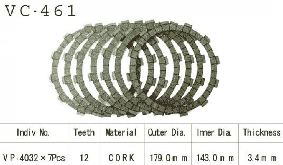 Disque d embrayage Kyoto pour Moto Kawasaki 1300 Z 1980 à 1983 Neuf