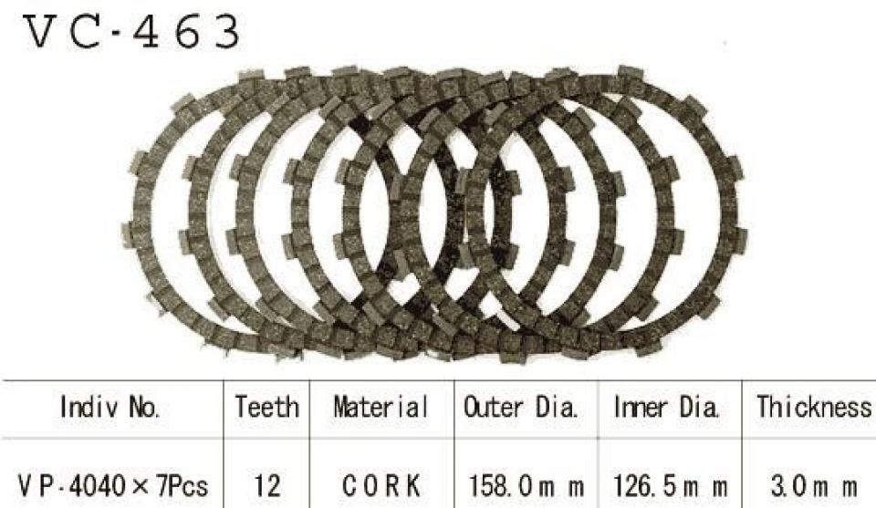 Disque d embrayage Kyoto pour Moto Kawasaki 500 KLE 1991 à 2007 Neuf