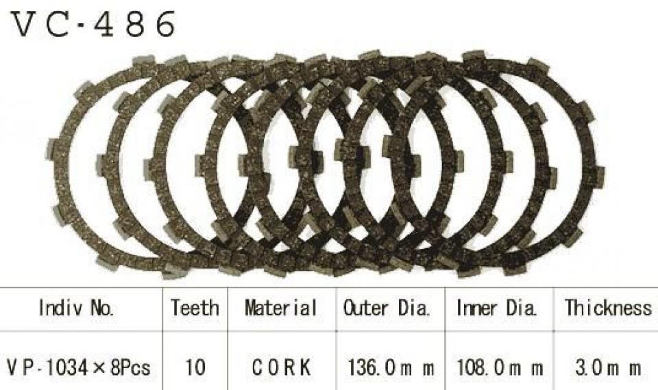 Disque d embrayage pour Kawasaki KDX
