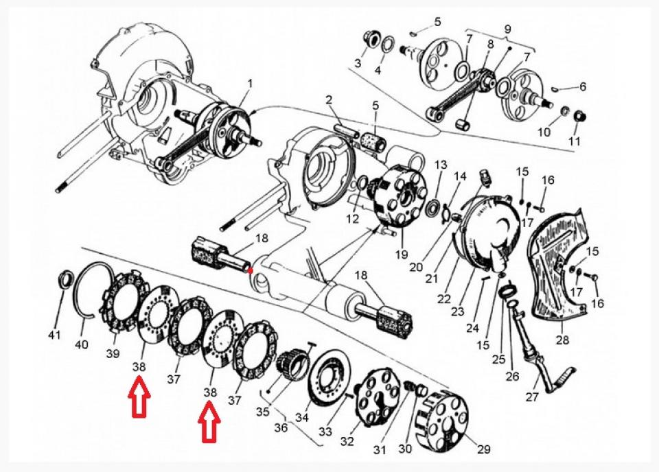 Disque d'embrayage lisse pour scooter Piaggio 200 Vespa PS 1988-1990 Ø108 093745