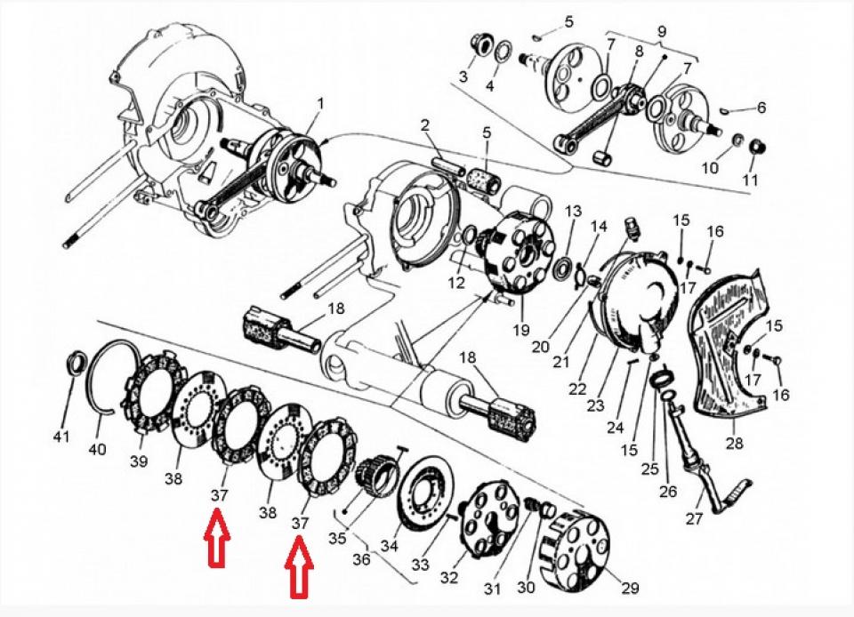 Disque d embrayage origine pour Scooter Piaggio 200 Vespa PS 1988 à 1990 Ø108mm / 0593881 / 059388 Neuf