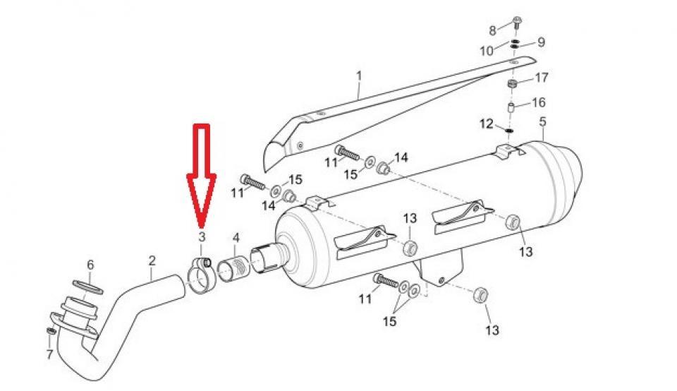 Collier de pot d échappement origine pour scooter Aprilia 500 Scarabeo 2003-2006 AP8119734 Neuf