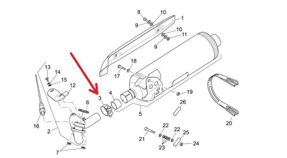 Collier de pot d échappement origine pour scooter Aprilia 850 Mana GT ABS 2009-2012 10744 Neuf