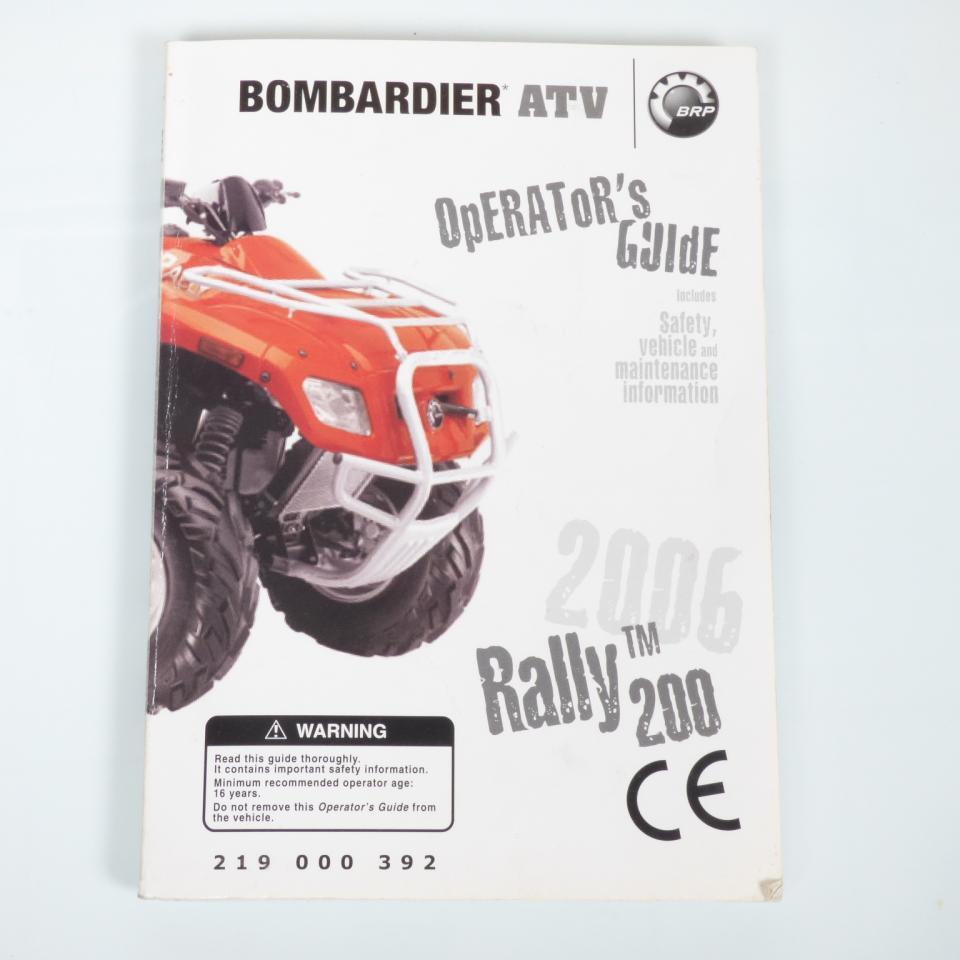 Manuel du propriétaire utilisateur origine pour Quad Bombardier 200 ATV 2006-2006 219000392 / 219000392TW Occasion