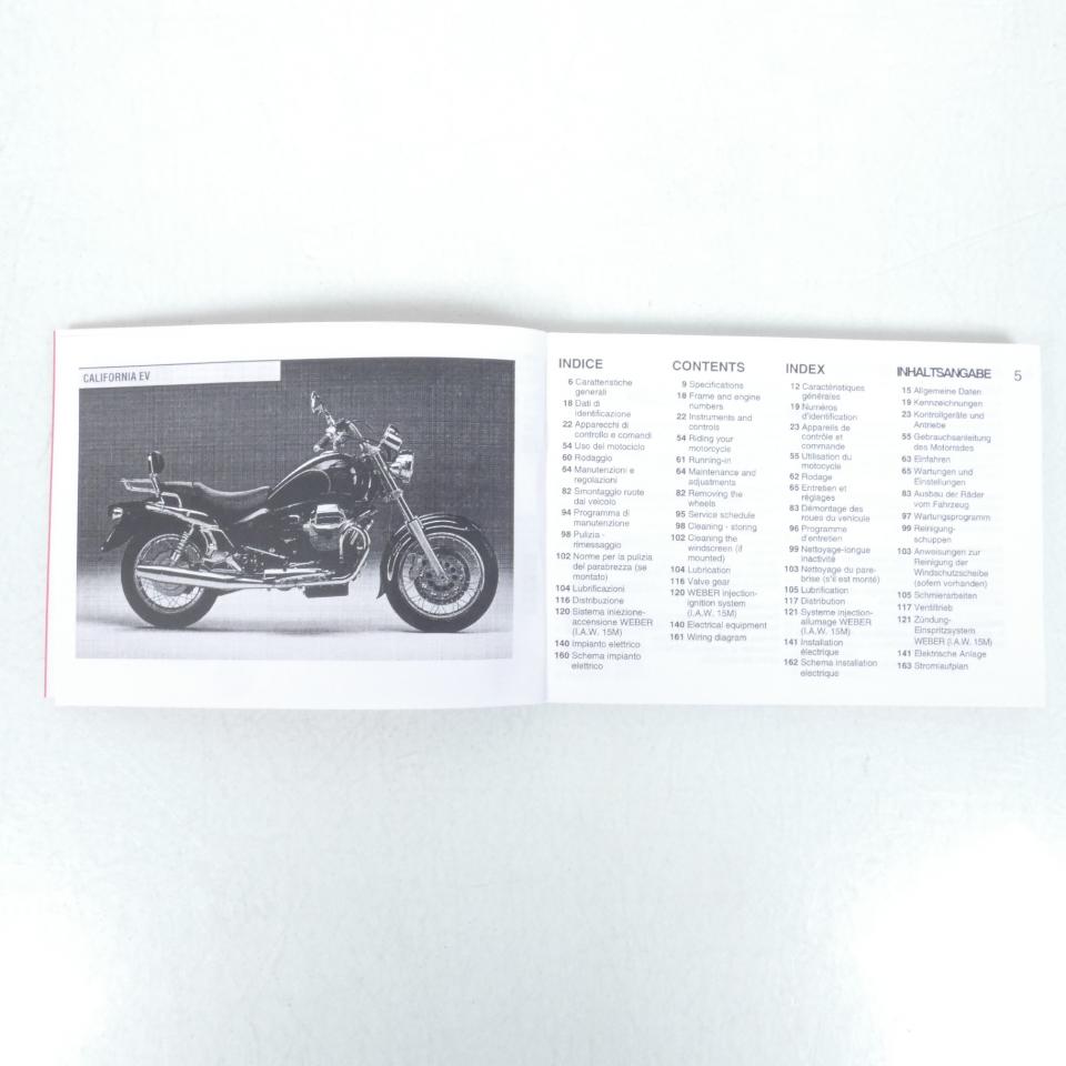 Manuel entretien pour moto Moto Guzzi 1100 California Ev Touring GU03900010 Neuf