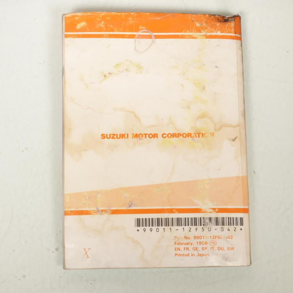 Manuel du propriétaire utilisateur pour moto Suzuki 125 GZ 1998 99011-12F50-042