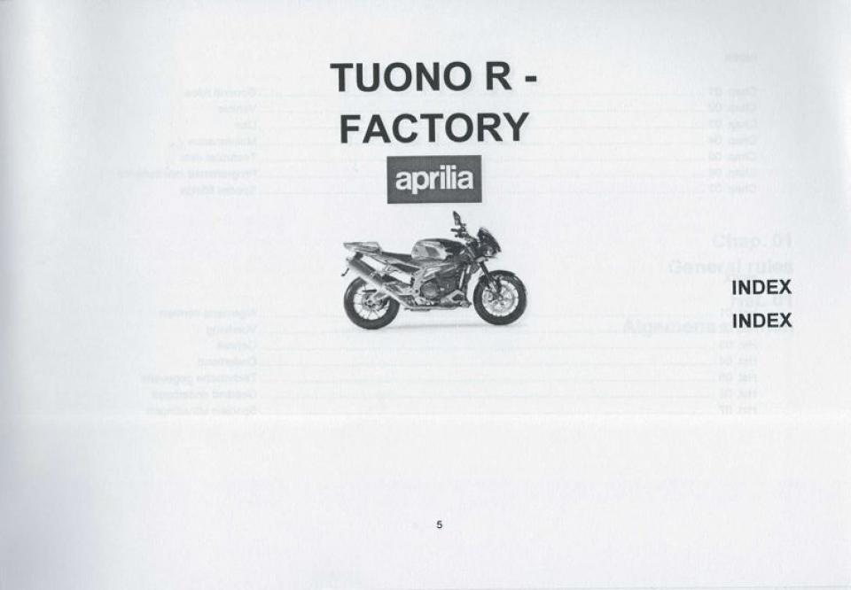 Manuel du propriétaire utilisateur origine pour Deux Roues Aprilia 1000 852925 Occasion