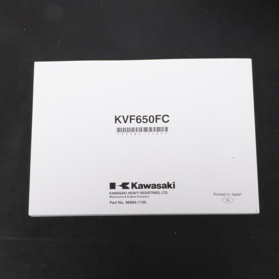 Manuel du propriétaire utilisateur origine pour Quad Kawasaki 650 KVF 99984-1105 Occasion