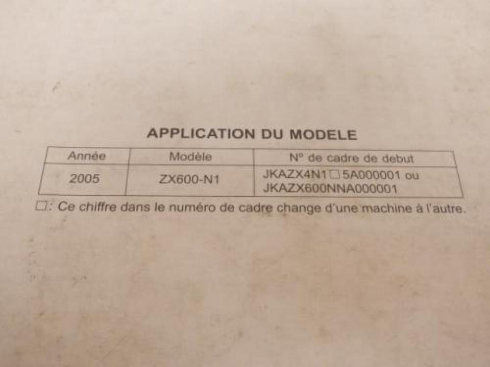 Revue technique d atelier origine pour Moto Kawasaki 600 ZX6RR 2005 ZX600-N1 Occasion