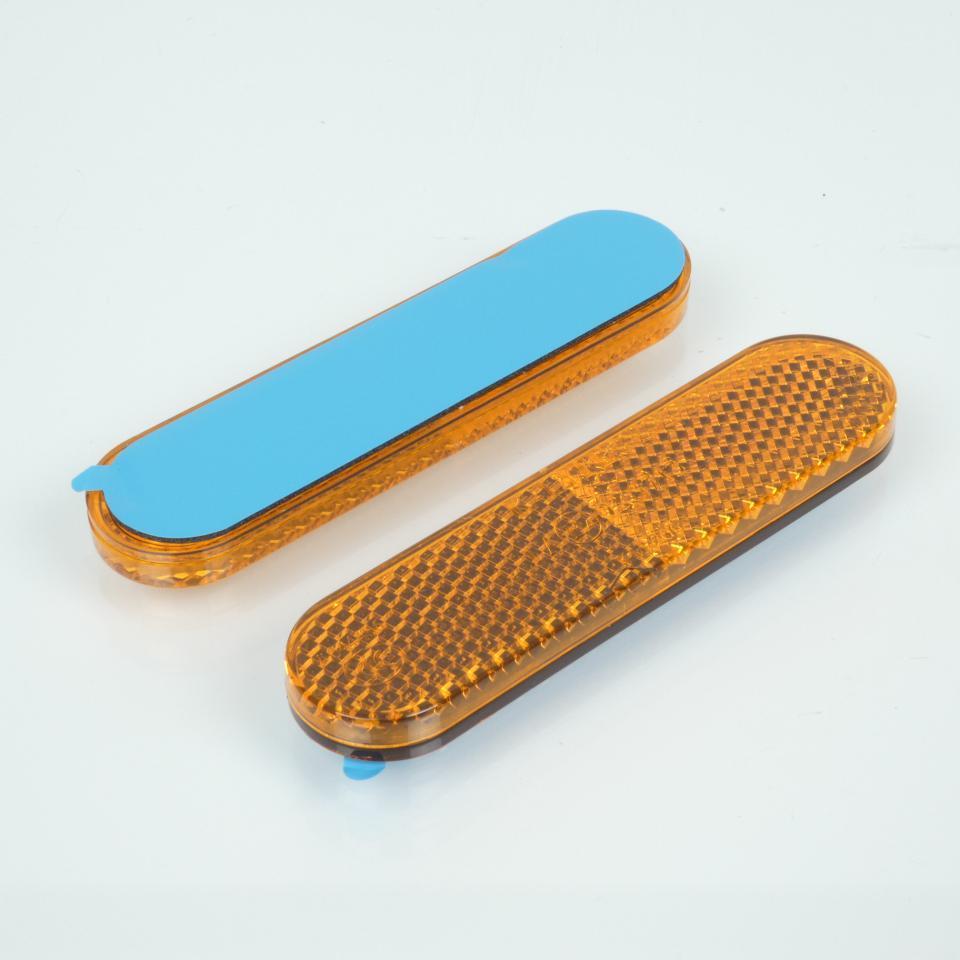 Catadioptre réflecteur homologué RMS orange autocollant 95x25mm pour moto auto Neuf
