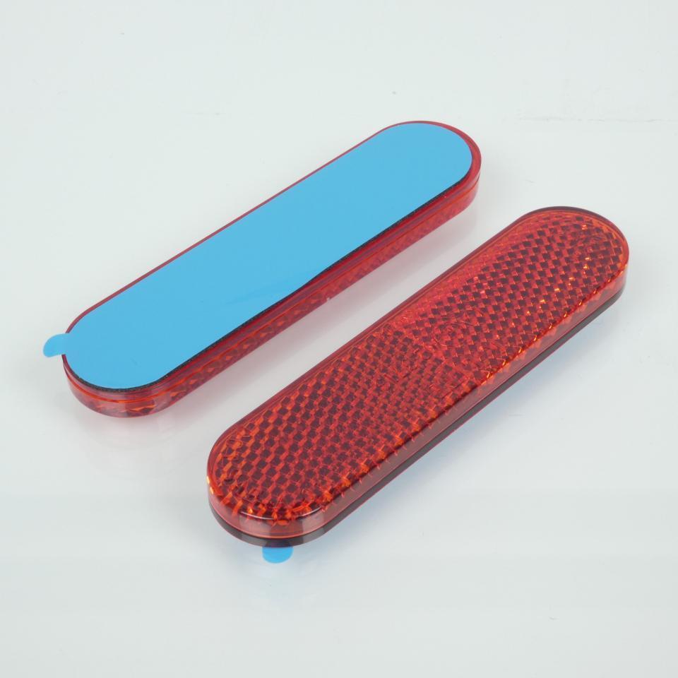 Catadioptre réflecteur homologué RMS rouge autocollant 95x25mm pour moto auto Neuf