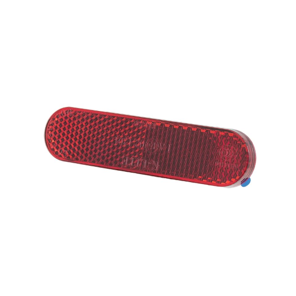 Catadioptre réflecteur homologué RMS rouge autocollant 95x25mm pour moto auto Neuf