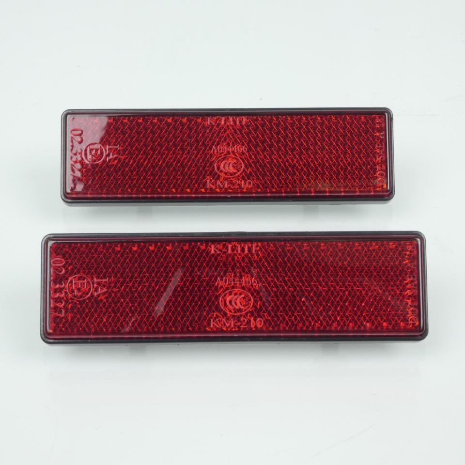 Catadioptre réflecteur homologué RMS rouge à visser 94x27mm pour moto auto Neuf