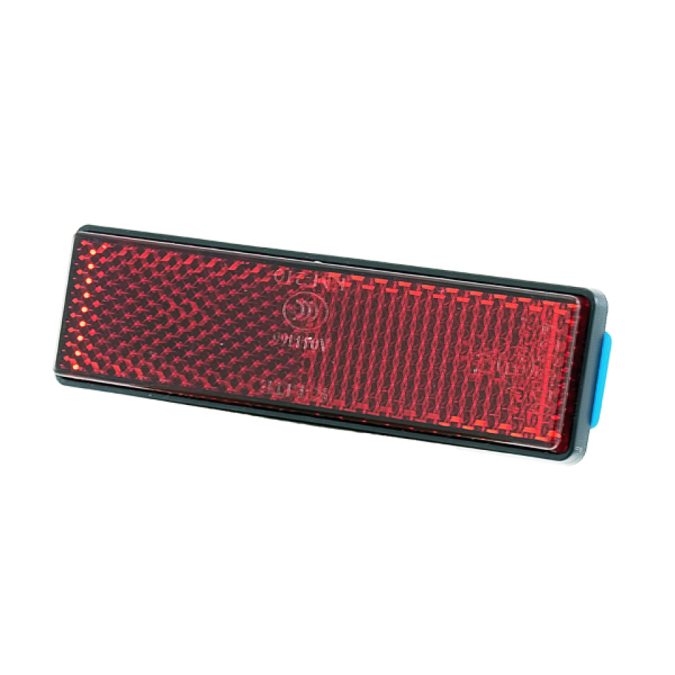 Catadioptre réflecteur homologué RMS autocollant 94x27mm rouge pour moto auto Neuf