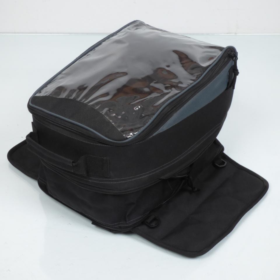 Sacoche de réservoir pour moto aimantée souple en textile noir extensible neuve