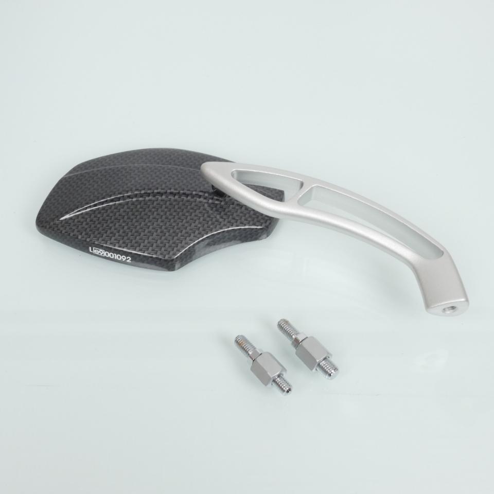 Rétroviseur droit neuf homologué Mad Alu Nova carbone M8 M10 P125 standard pour moto