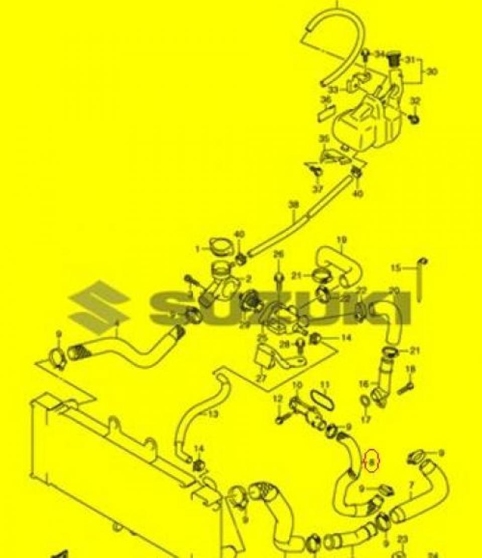 Durite de refroidissement origine pour Moto Suzuki 1250 Bandit Après 2011 17854-18H00-000 Neuf