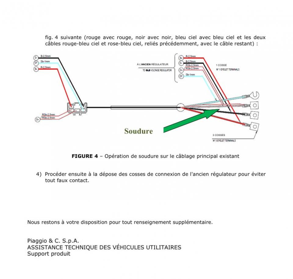 Régulateur redresseur de tension RMS pour auto Piaggio 220 Ape Tm 642202 Neuf