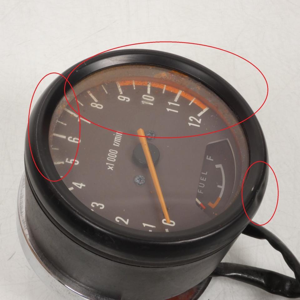 Compte tour jauge carburant fond marron cuvelage chromé origine pour moto Suzuki