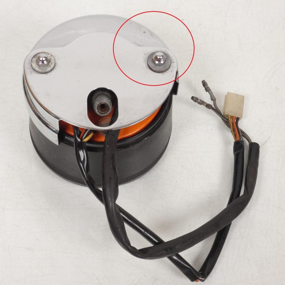 Compte tour jauge carburant fond marron cuvelage chromé origine pour moto Suzuki