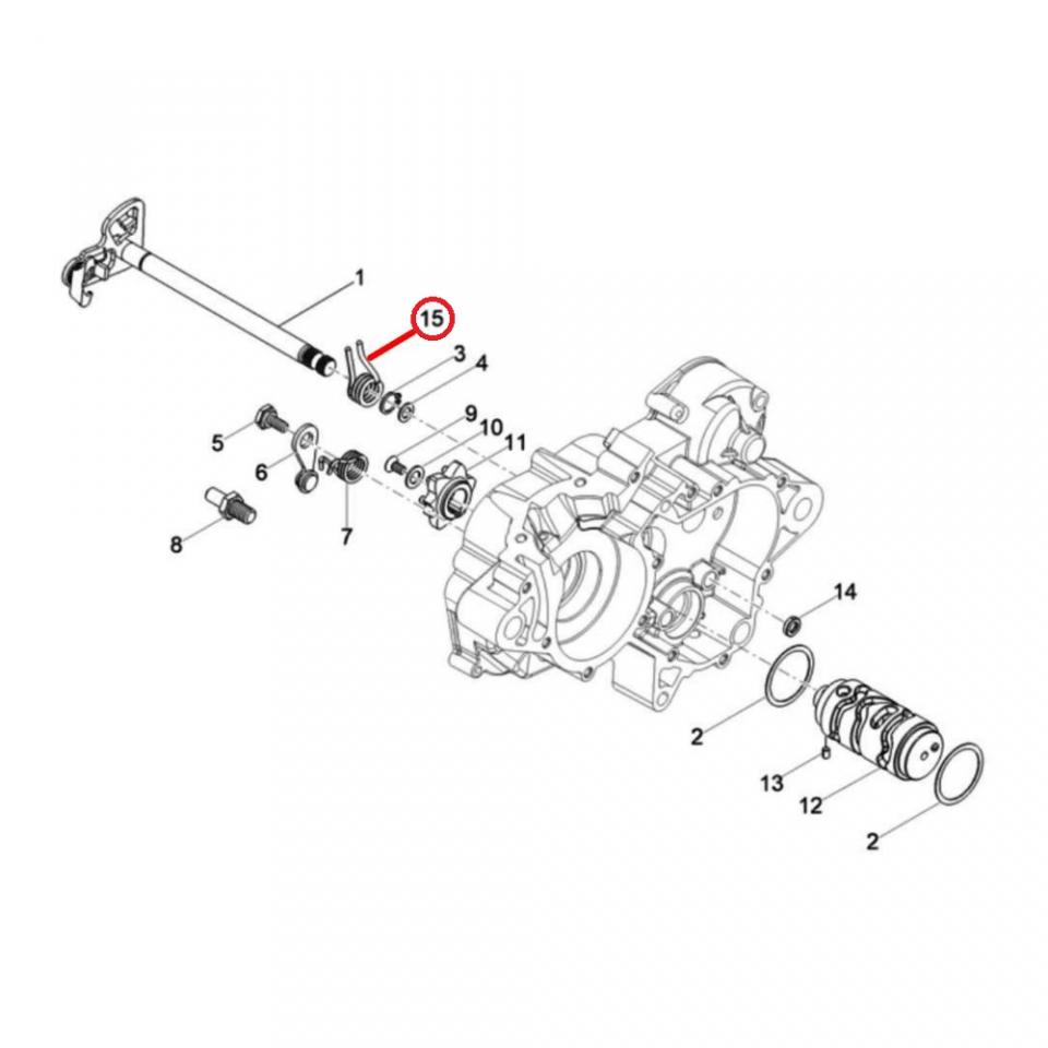 Ressort de sélecteur origine pour Moto Aprilia 50 RS 2006 à 2009 1A004395 Neuf