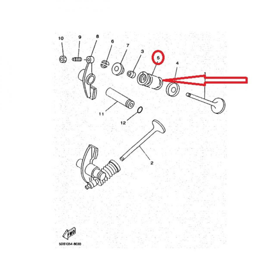 Ressort de soupape pour scooter Yamaha 125 Teos 2000 1WG-12113-01-00 Neuf