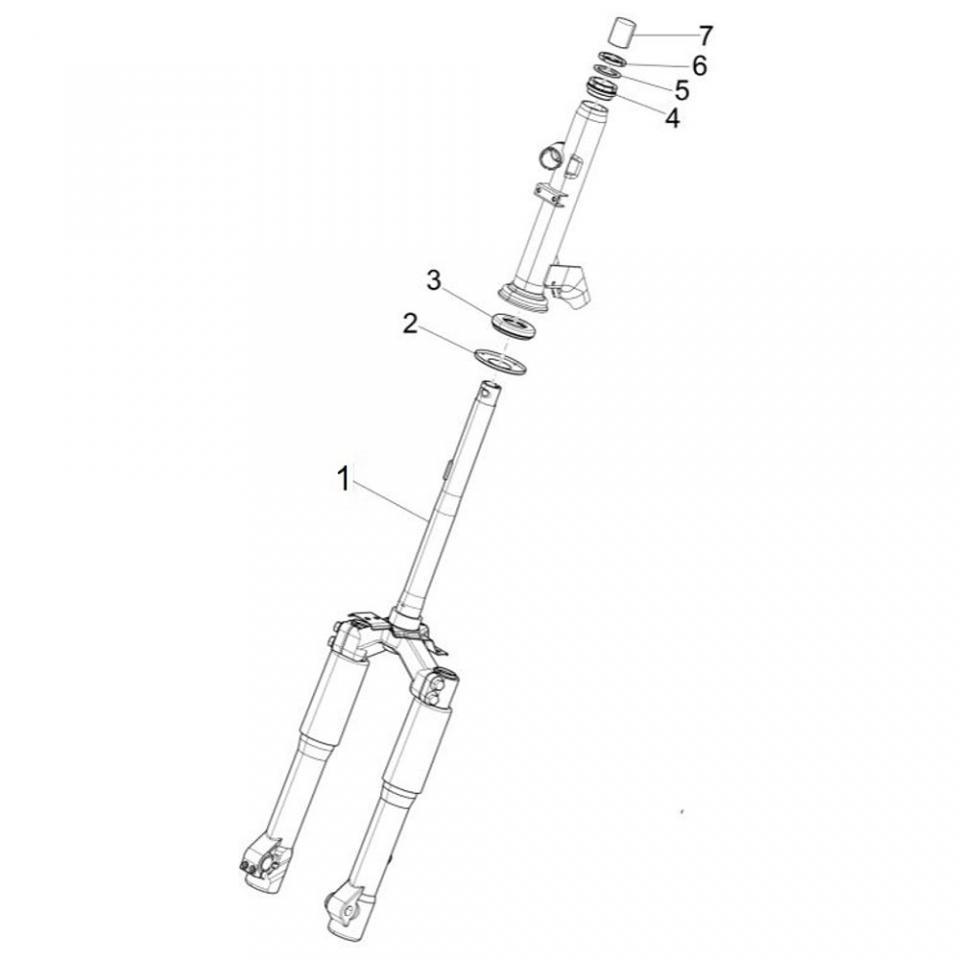 Fourche origine pour Scooter Piaggio 50 Liberty PTT 2007 à 2012 647593 / 667080 Neuf