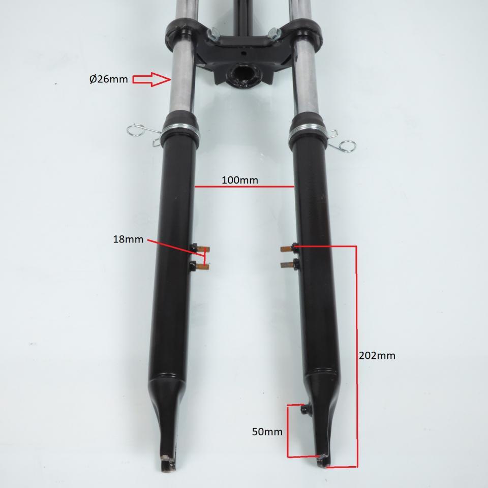 Fourche noire Ø26mm pour mobylette Peugeot 103 SP Neuf cyclomoteur cyclo