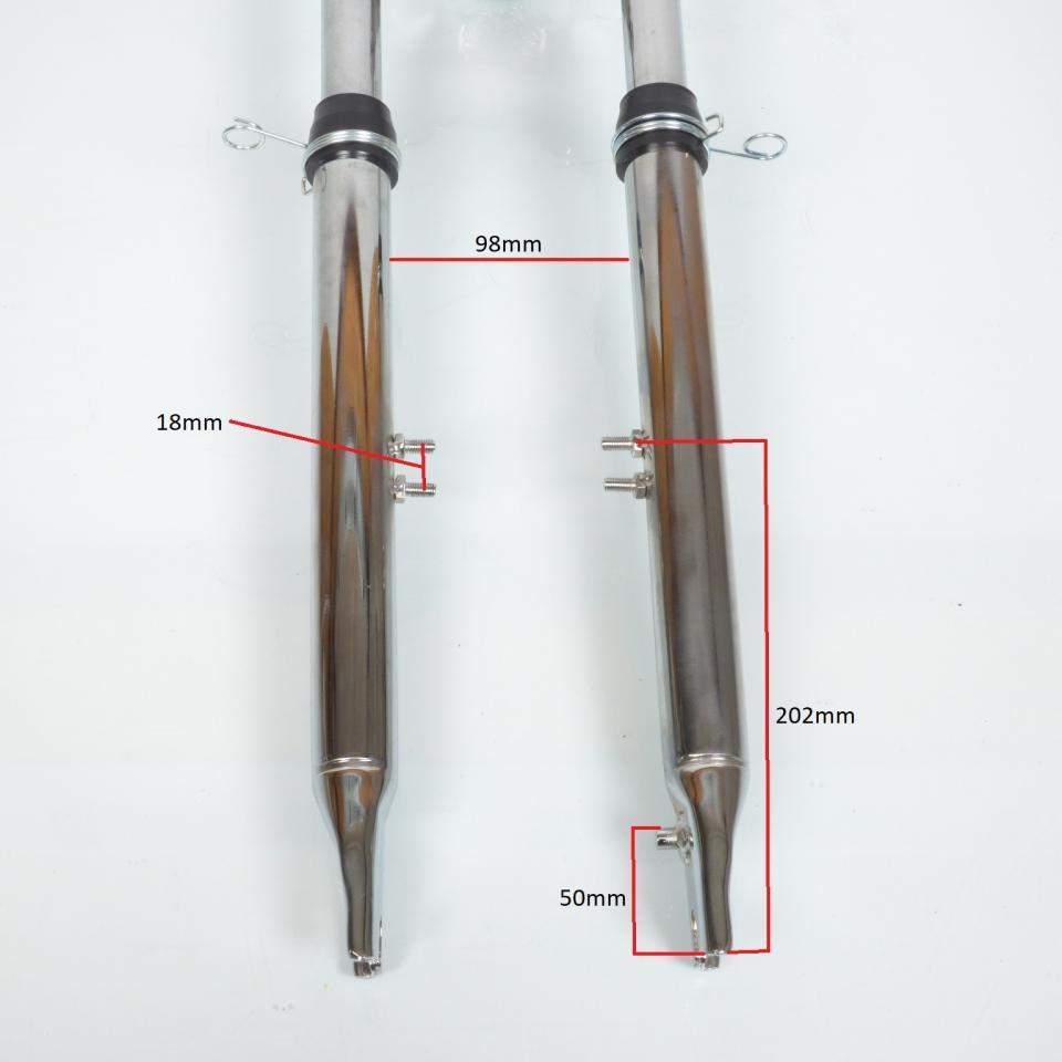 Fourche chromé Ø26mm pour mobylette Peugeot 103 SP Neuf cyclomoteur cyclo