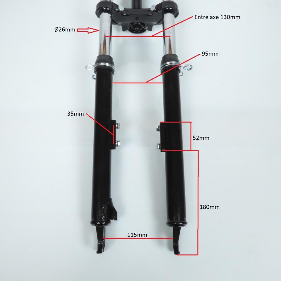 Fourche pour mobylette Peugeot 103 SP Diamètre 26mm / noire mat Neuf