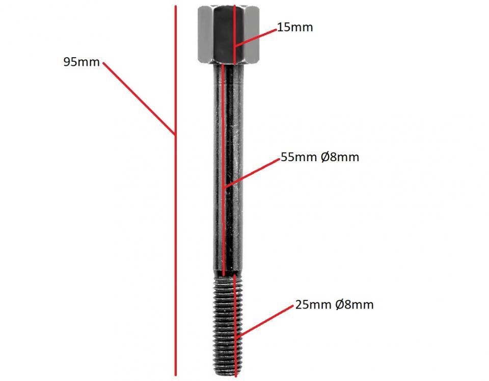 Adaptateur de rétroviseur Vicma spécail pour scooter Peugeot M8 Pas 125 standard