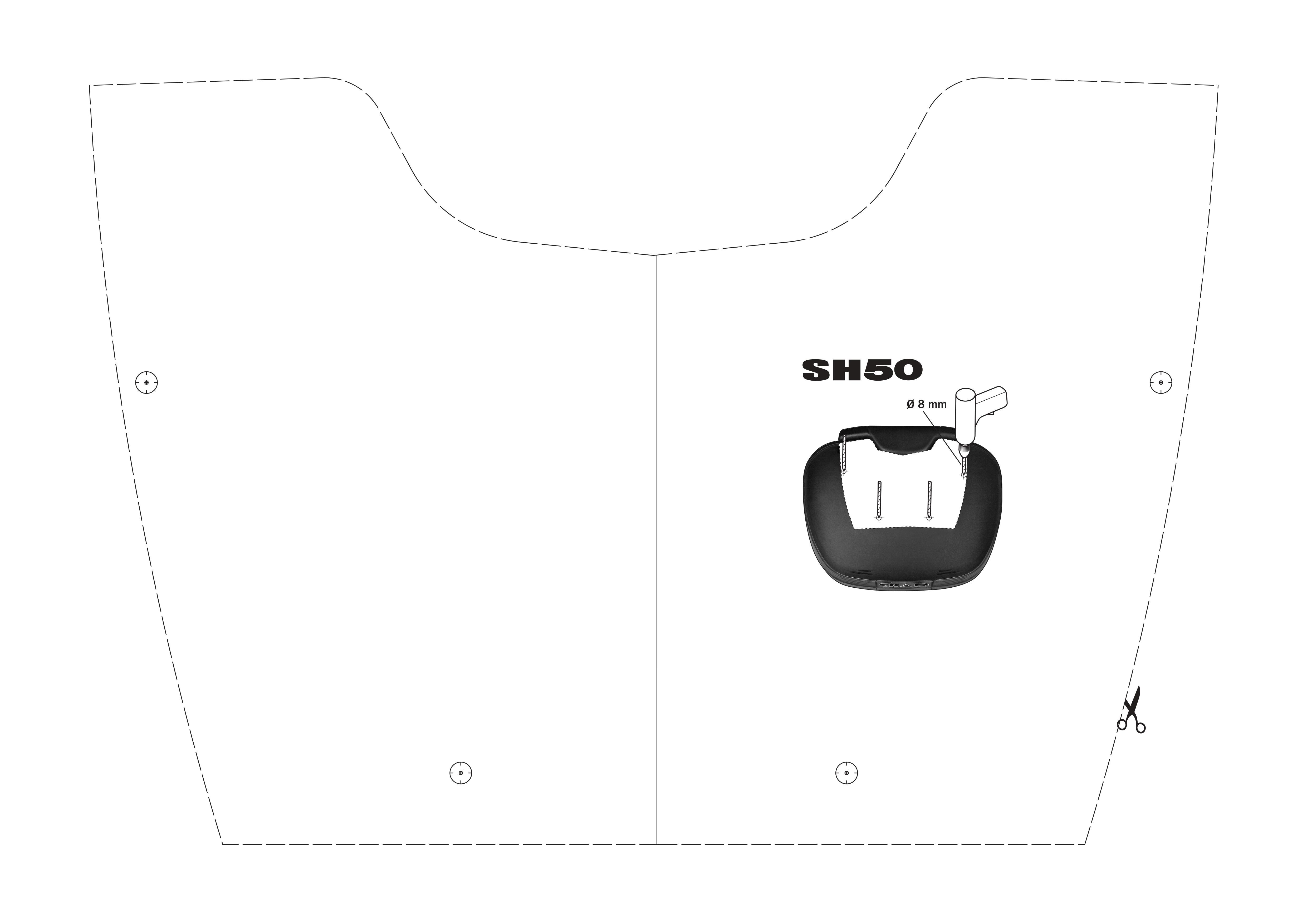 Porte bagage supérieur de top case Shad pour moto D0PS00 Neuf