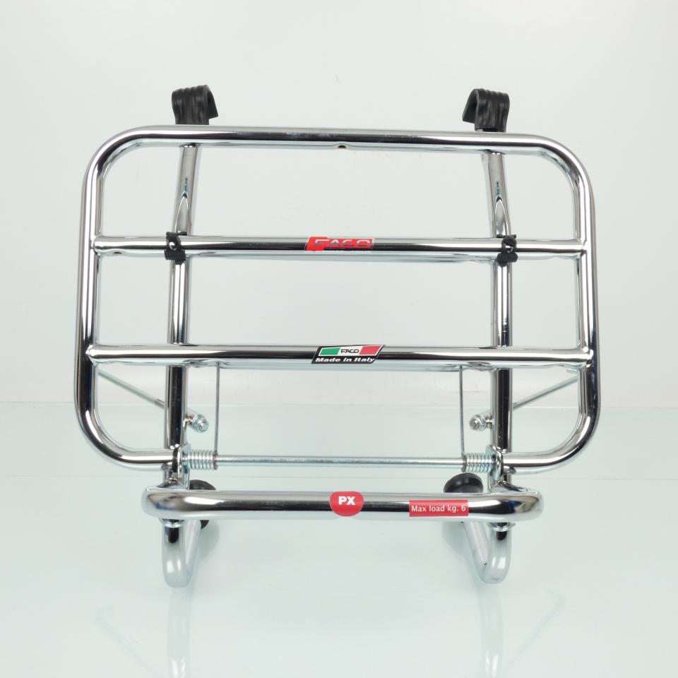 Porte bagage avant Faco pour scooter Piaggio 50 Vespa 1963 à 1983 chromé Neuf