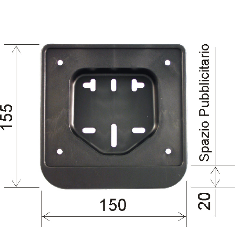Support de plaque d immatriculation RMS pour moto 155x153mm Neuf