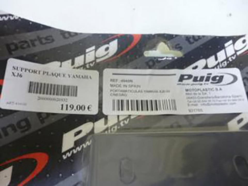Support porte plaque d'immatriculation Puig pour moto Yamaha 600 XJ6 2009-2015 4949N
