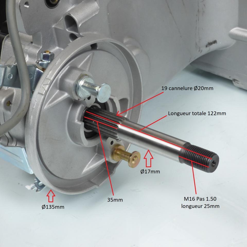 Bloc moteur complet neuf pour scooter Chinois 125 GY6 4T roue 10 pouce cylindre