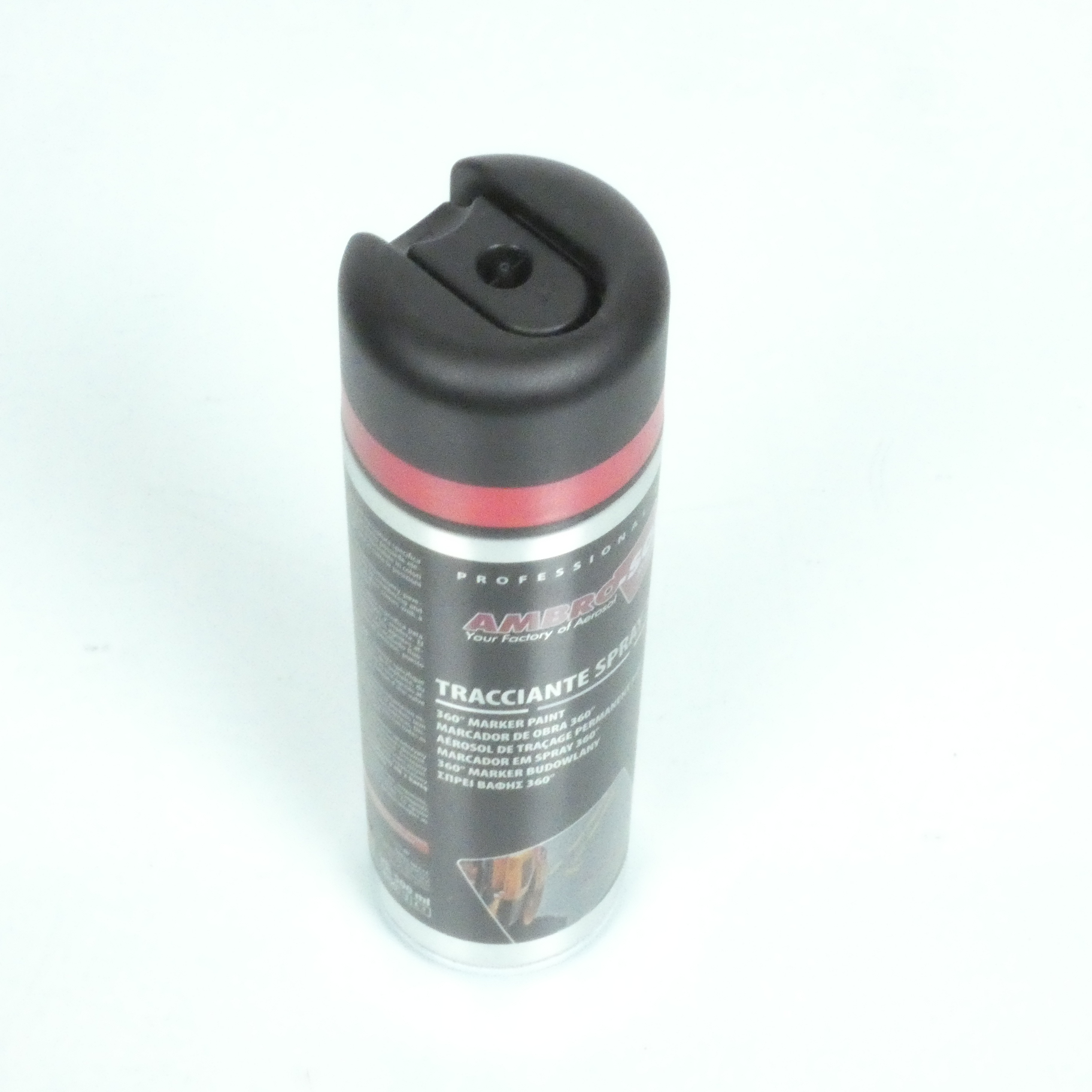 Bombe de chantier peinture rouge fluo AMBRO-SOL V403 60610 pour traçage en extérieur