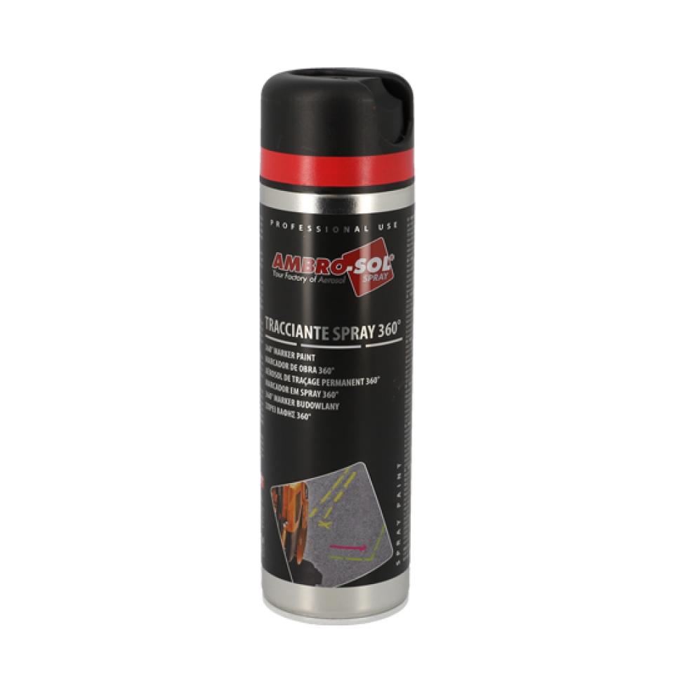 Bombe de chantier peinture rouge fluo AMBRO-SOL V403 60610 pour traçage en extérieur