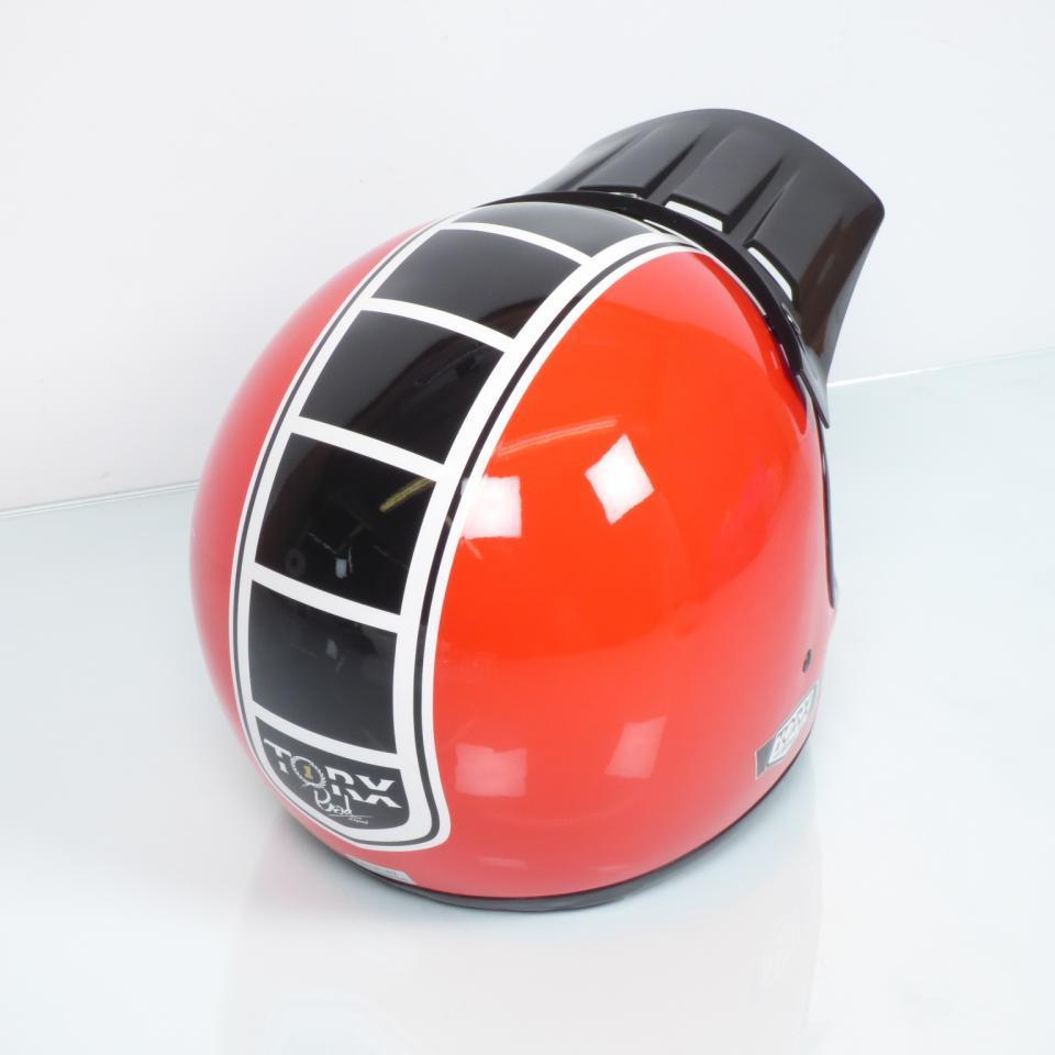 Casque pour moto cross vintage Torx Brad Legend Racer Red Shiny Taille M rouge