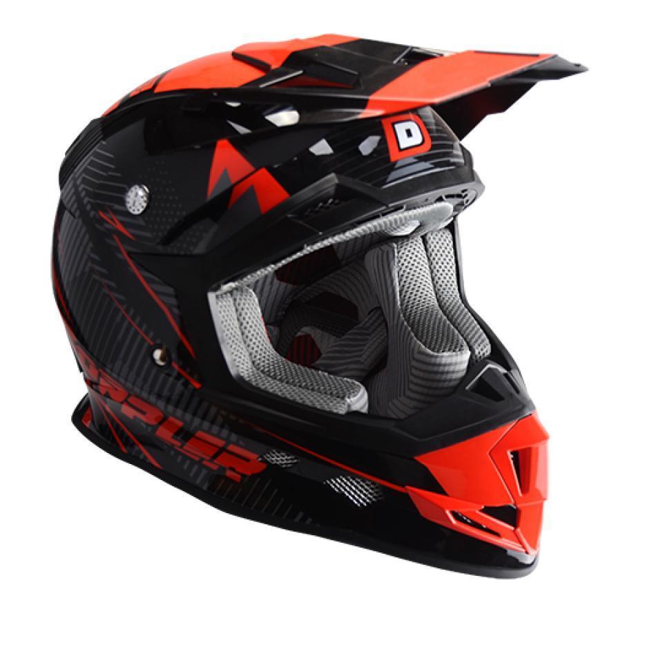 Casque moto cross Doppler noir et rouge taille M 57-58cm pour homme ou femme Neuf