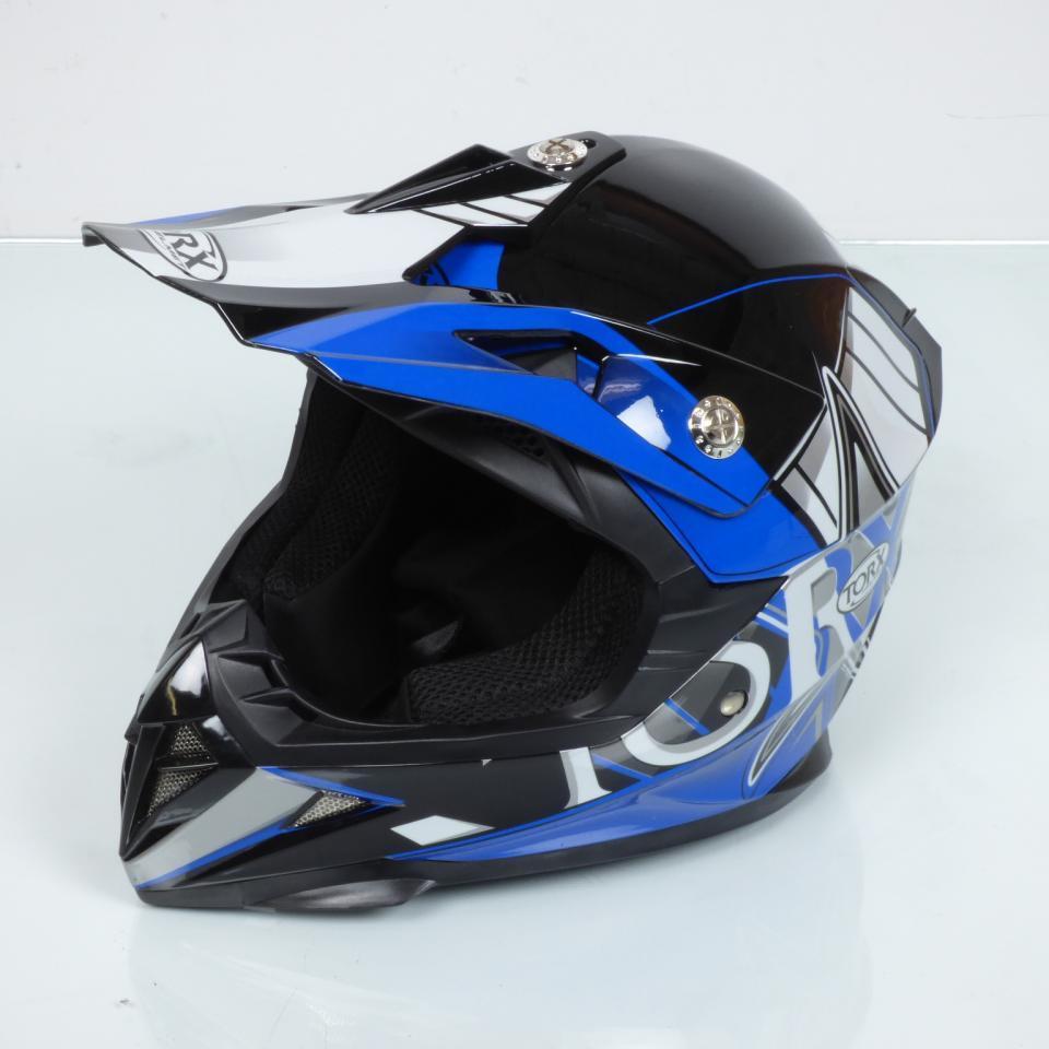 Casque intégral de motocross bleu pour enfant Torx Peter blue Taille L Neuf