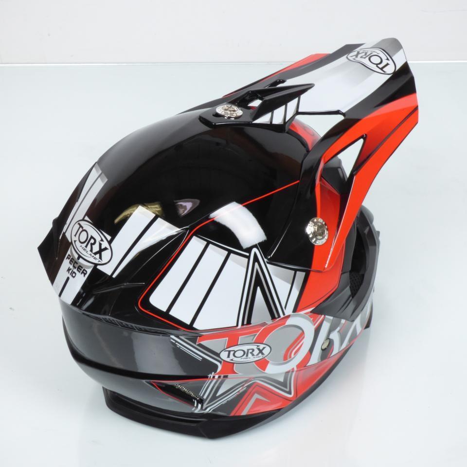 Casque intégral de motocross rouge pour enfant Torx Peter blue Taille L Neuf